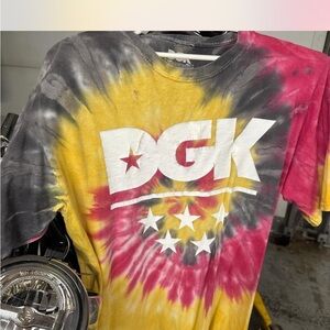 DGK Kids Tie-Dye Tee - Yellow, Pink, Black